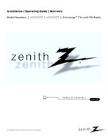 Zenith H20E35DT H25E35DT TV Operating Manual